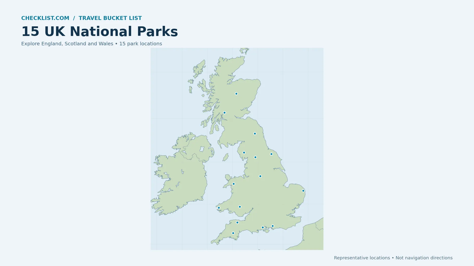 UK National Parks Checklist Map